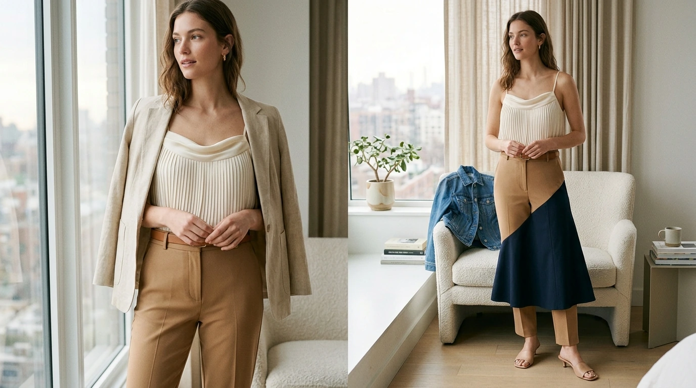 Pleated Cami Top Styling: Polished Day-to-Night Looks