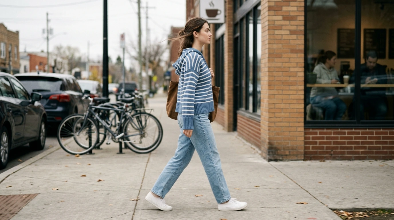 Striped Hooded Sweater Styling, Fit & Care Tips