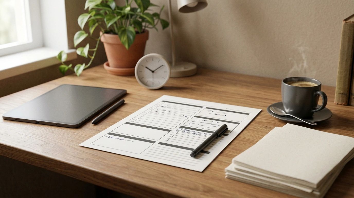 Time-Blocking Printable for Calm Daily Productivity