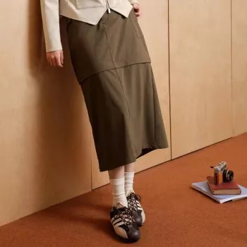 Detachable High-Waisted Slimming Skirt: Day-to-Night